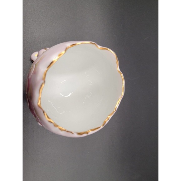 VTG Inarco Egg Vase Three Leg Handpainted Pink Floral Easter Spring Japan Retro - Picture 2 of 7